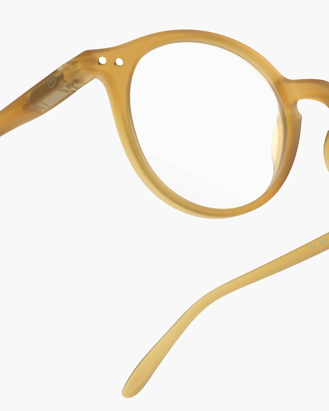 IZIPIZI READING #D Cinnamon reading glasses with warm translucent brown pantos frame and Soft Touch finish