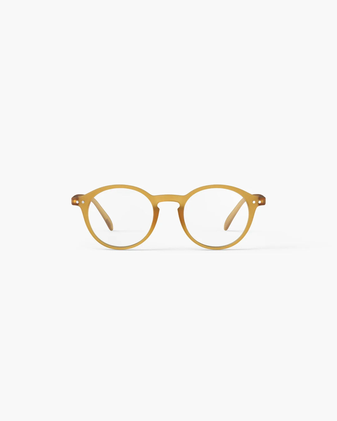 IZIPIZI READING #D Cinnamon reading glasses with warm translucent brown pantos frame and Soft Touch finish