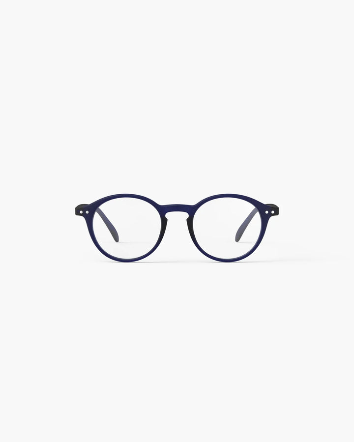 IZIPIZI READING #D Midnight Blue reading glasses with deep navy pantos frame and Soft Touch finish