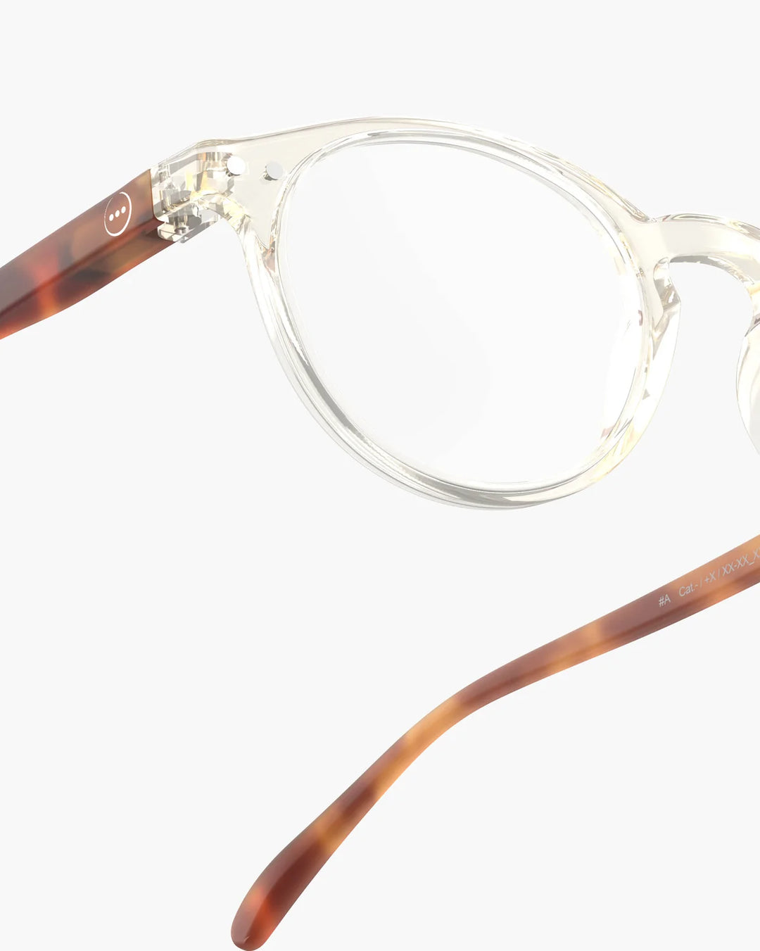 IZIPIZI READING #A Sandstorm reading glasses with champagne nude pantos frame and warm tortoiseshell temples