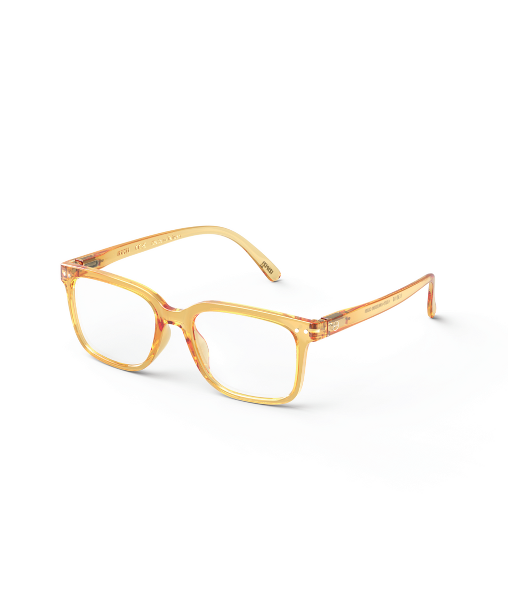 Izipizi reading glasses shape L in Golden Canyon with oversized frame