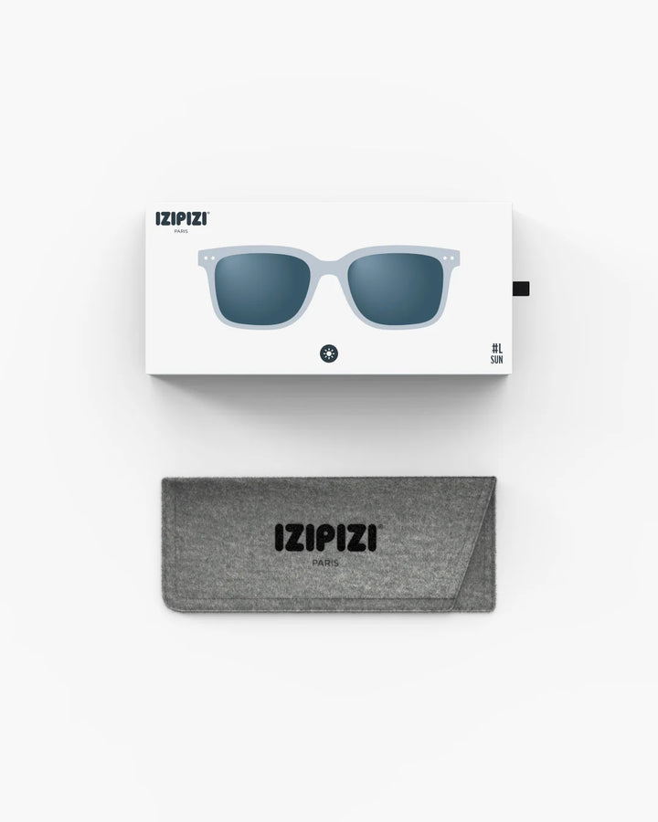 IZIPIZI SUN #L Frozen Blue rectangular sunglasses