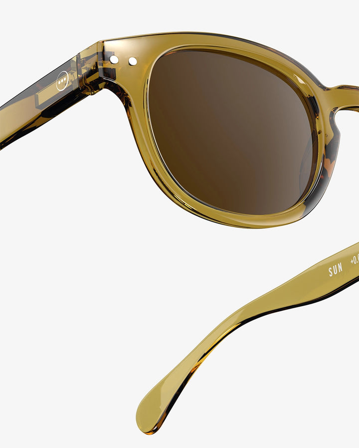 Sun Adult Shape #C The Retro - Golden Green - نظارات