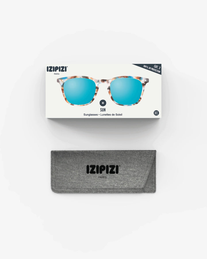 Sun Adult Shape #E The Trapeze - Blue Tortoise Mirror - نظارات