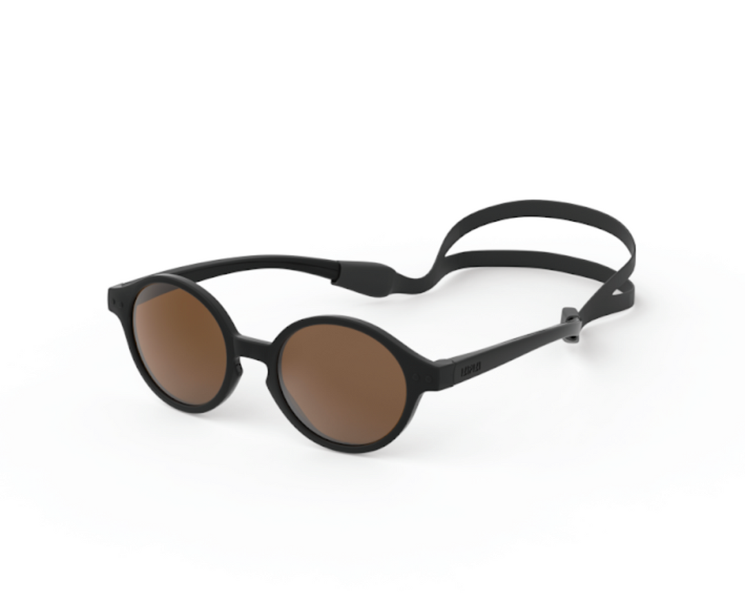 Izipizi baby sunglasses 0–9 months in Black Road with flexible frame