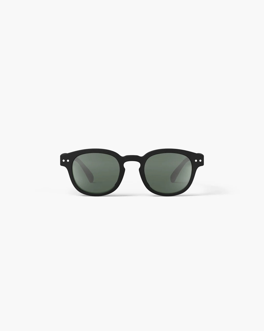 IZIPIZI CHILD #C Black polarized kids sunglasses with soft-touch black frame, grey-green lenses and 100% UV protection