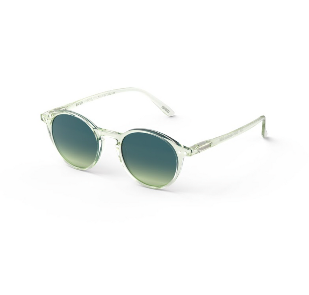 Izipizi Sun Adult sunglasses shape D in Green Fields translucent frame