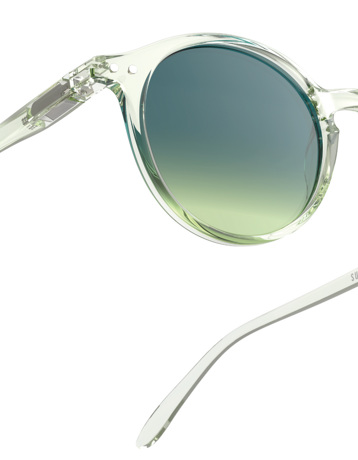 Izipizi Sun Adult sunglasses shape D in Green Fields translucent frame
