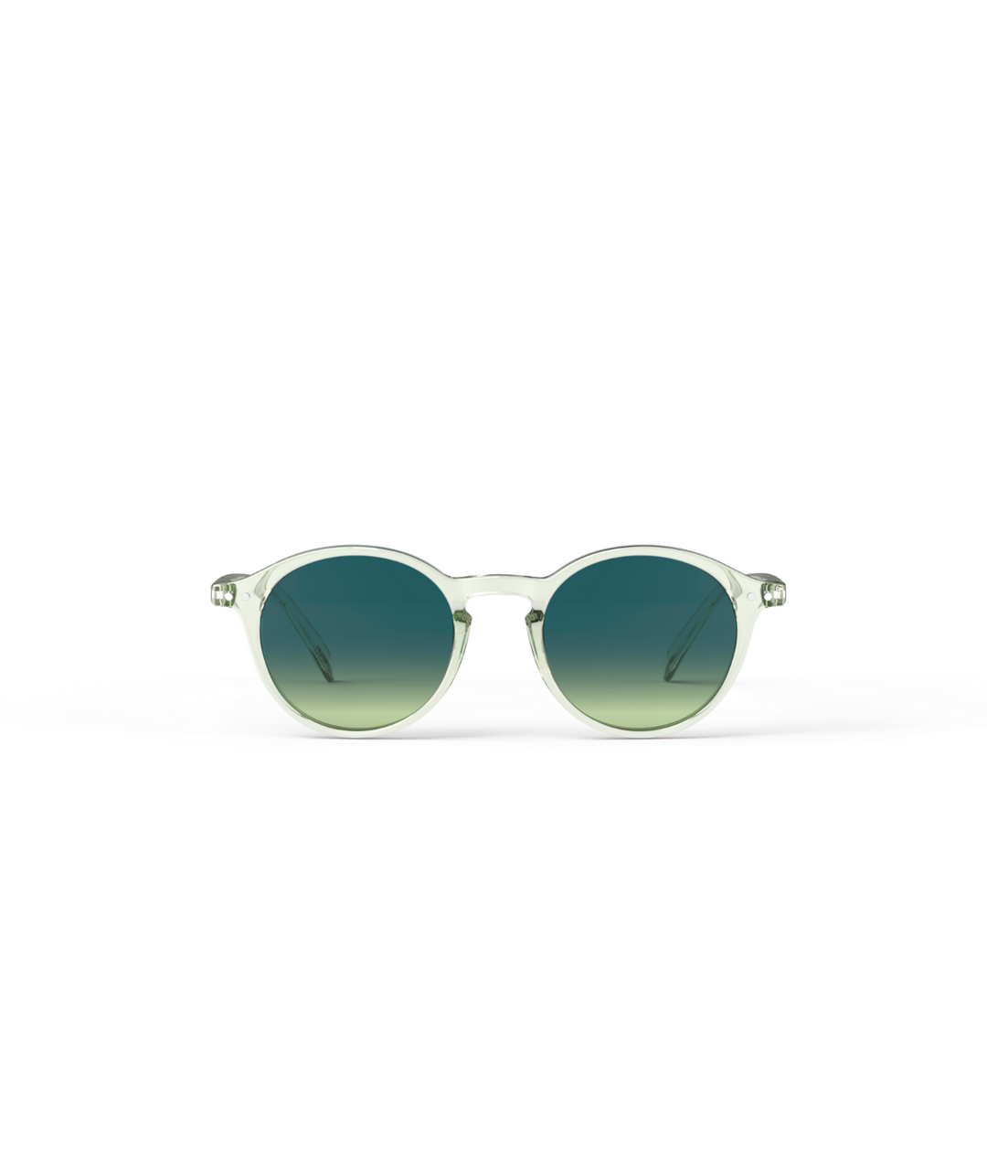 Izipizi Sun Adult sunglasses shape D in Green Fields translucent frame