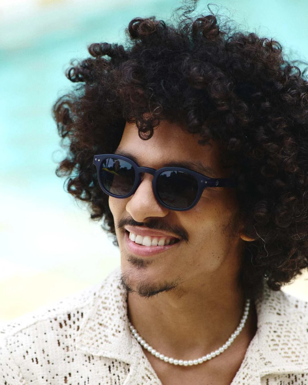 IZIPIZI SUN #C Midnight Blue sunglasses with Soft Touch navy frame and grey category 3 lenses