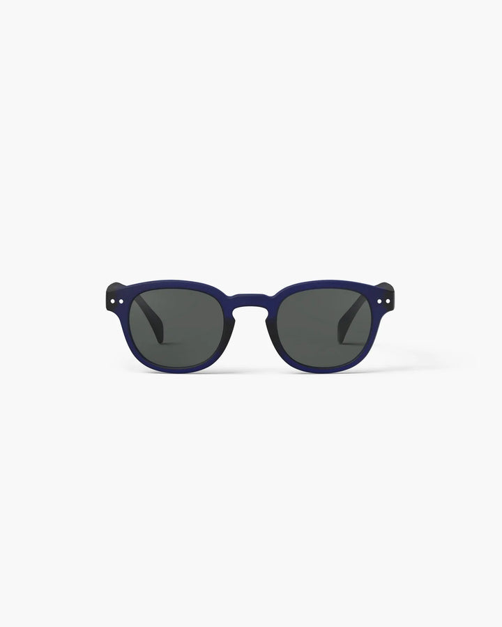 IZIPIZI SUN #C Midnight Blue sunglasses with Soft Touch navy frame and grey category 3 lenses