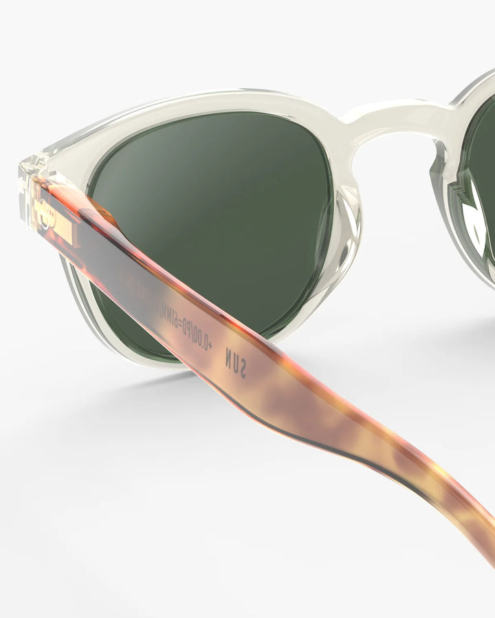 IZIPIZI SUN #C Sandstorm polarized sunglasses with green lenses