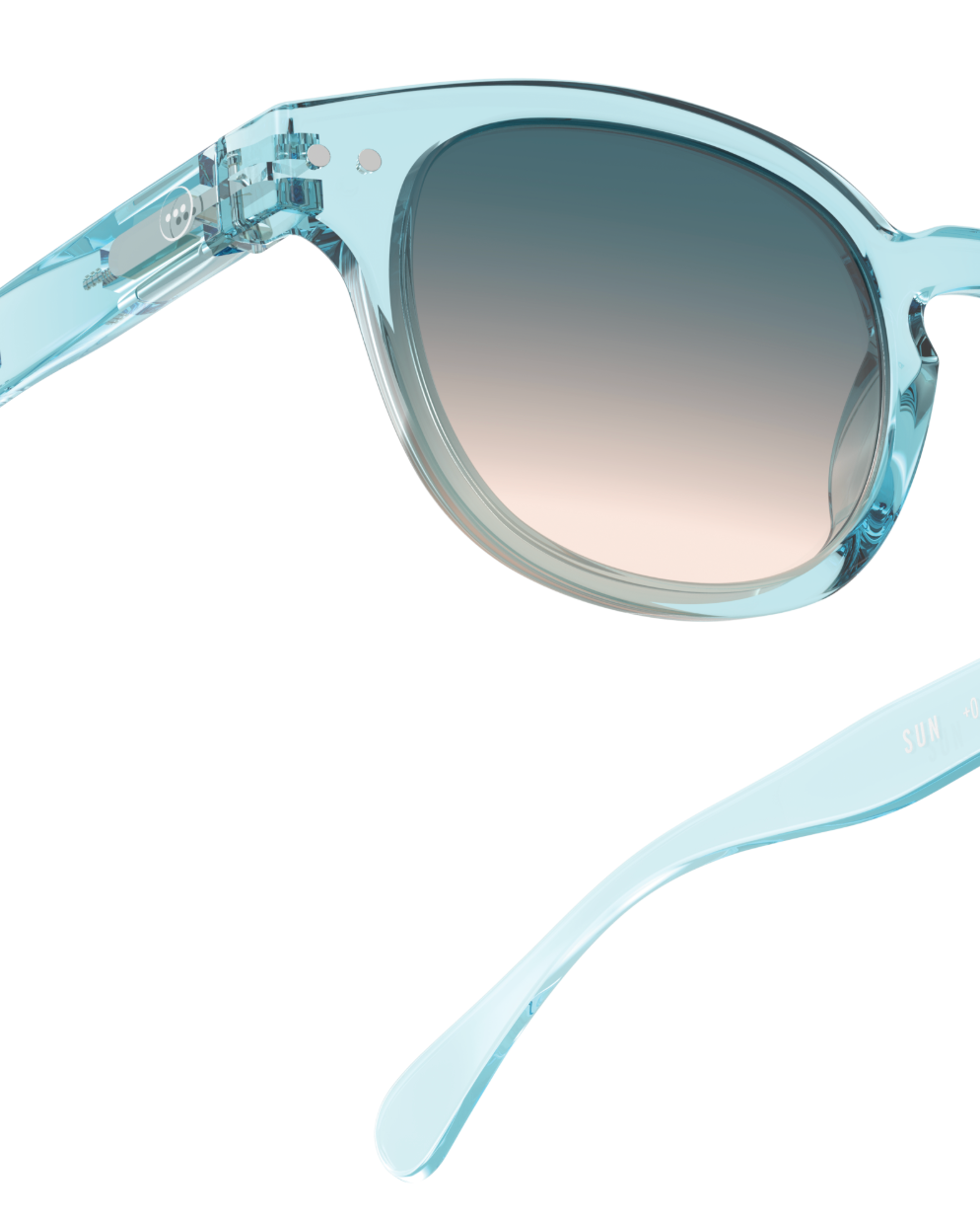 Izipizi Sun Adult sunglasses shape C in Turquoise Stone with retro frame