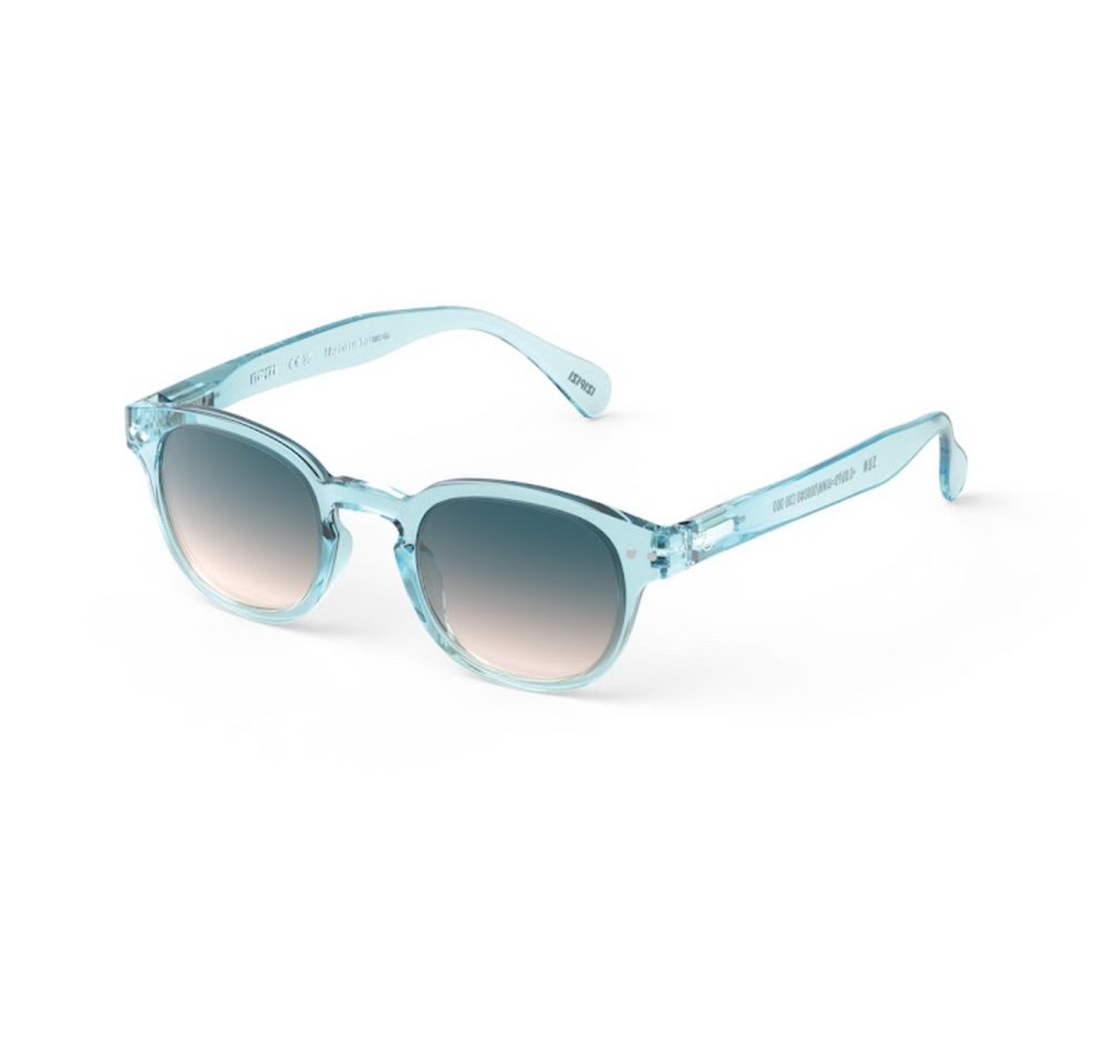 Izipizi Sun Adult sunglasses shape C in Turquoise Stone with retro frame