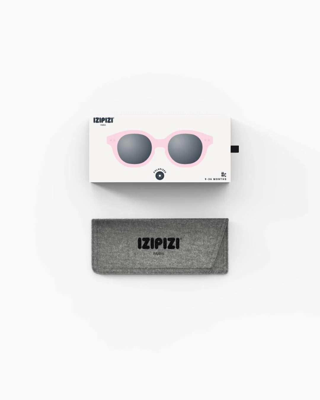 IZIPIZI BABY #C Pastel Pink polarized sunglasses for ages 0–3