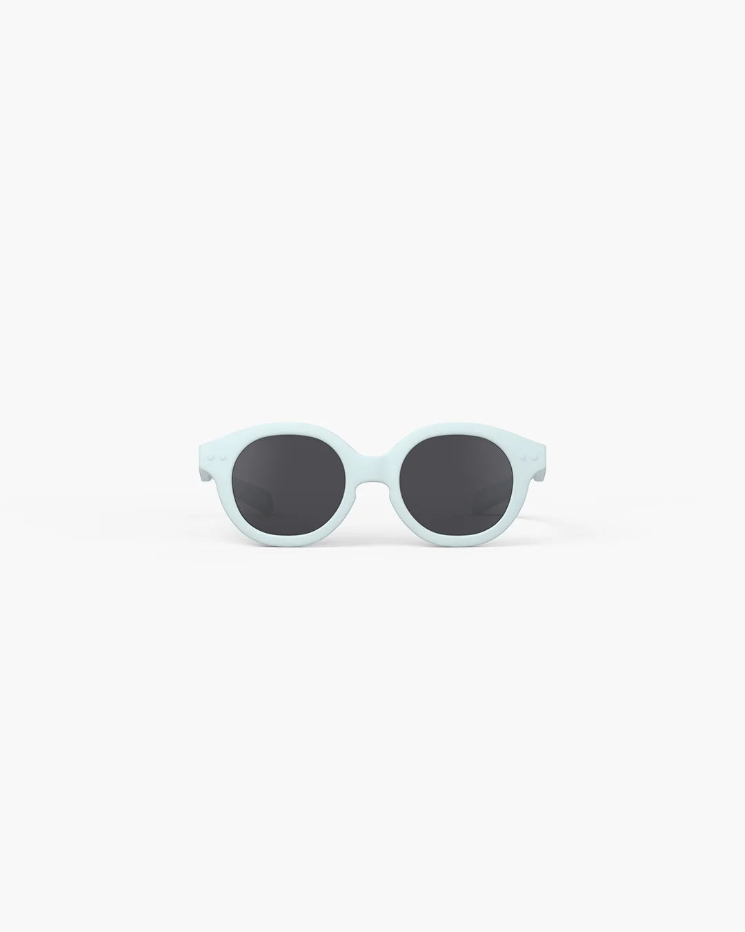 IZIPIZI Baby #C Sweet Blue polarized sunglasses for children aged 0–3 with a soft pastel blue frame and grey lenses