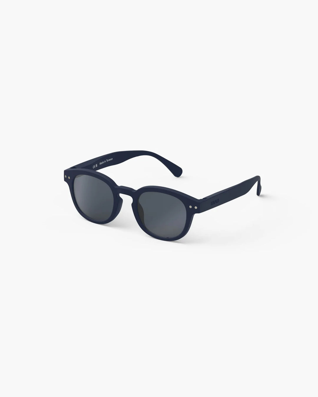 IZIPIZI CHILD #C Navy Blue polarized kids sunglasses with soft-touch navy frame, grey-green lenses and 100% UV protection
