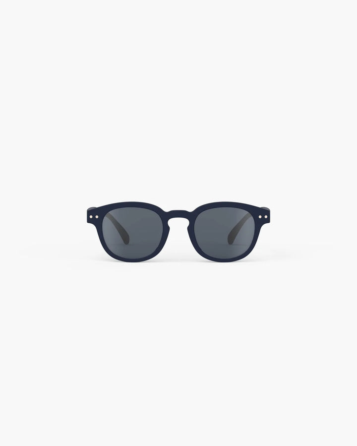 IZIPIZI CHILD #C Navy Blue polarized kids sunglasses with soft-touch navy frame, grey-green lenses and 100% UV protection