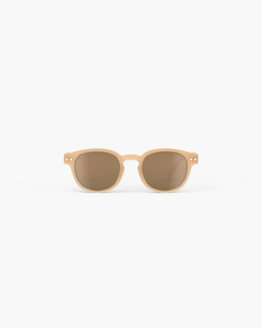 IZIPIZI CHILD #C Macchiato polarized kids sunglasses with shiny beige-brown frame, brown lenses and 100% UV protection