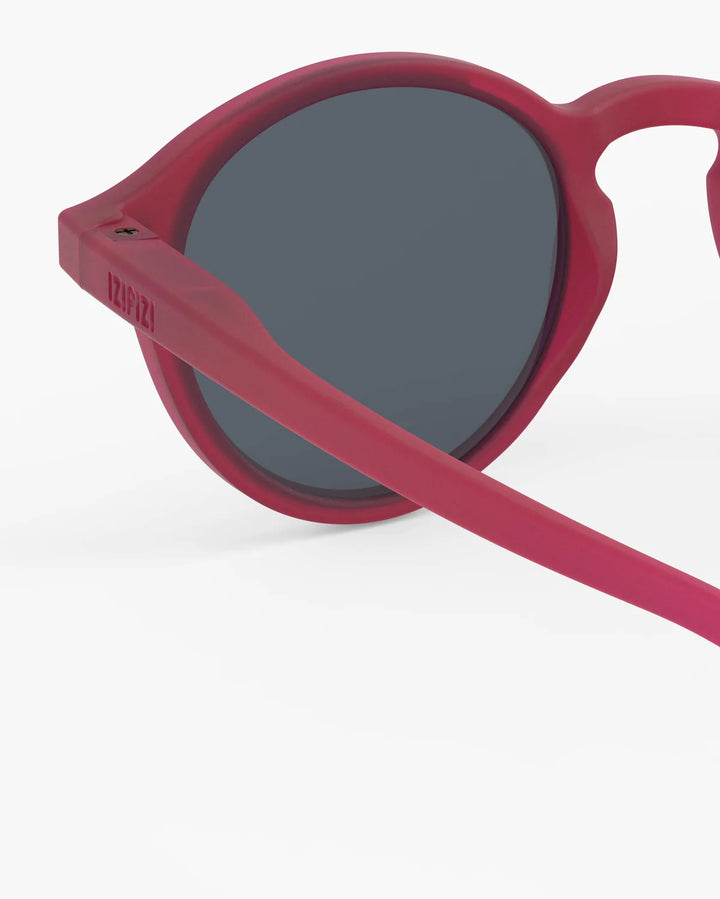 IZIPIZI CHILD #D Cranberry polarized kids sunglasses with glossy pink pantos frame and grey-green polarized lenses
