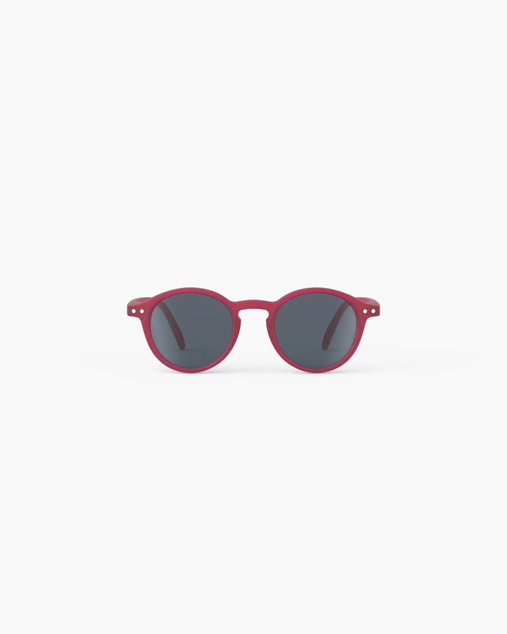 IZIPIZI CHILD #D Cranberry polarized kids sunglasses with glossy pink pantos frame and grey-green polarized lenses
