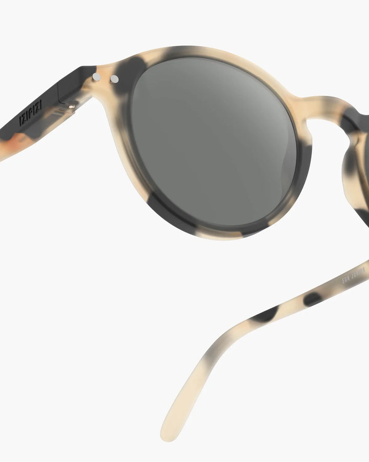 IZIPIZI CHILD #D Light Tortoise polarized kids sunglasses with beige and black Soft Touch frame and grey-green polarized lenses