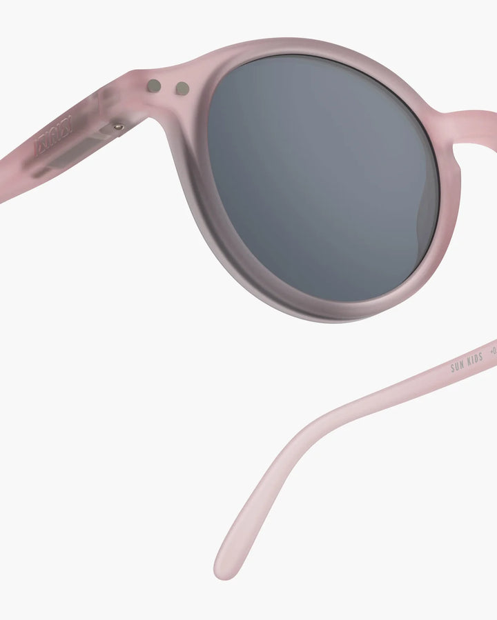 IZIPIZI CHILD #D Pink polarized kids sunglasses with pale pink Soft Touch pantos frame and grey-green polarized lenses