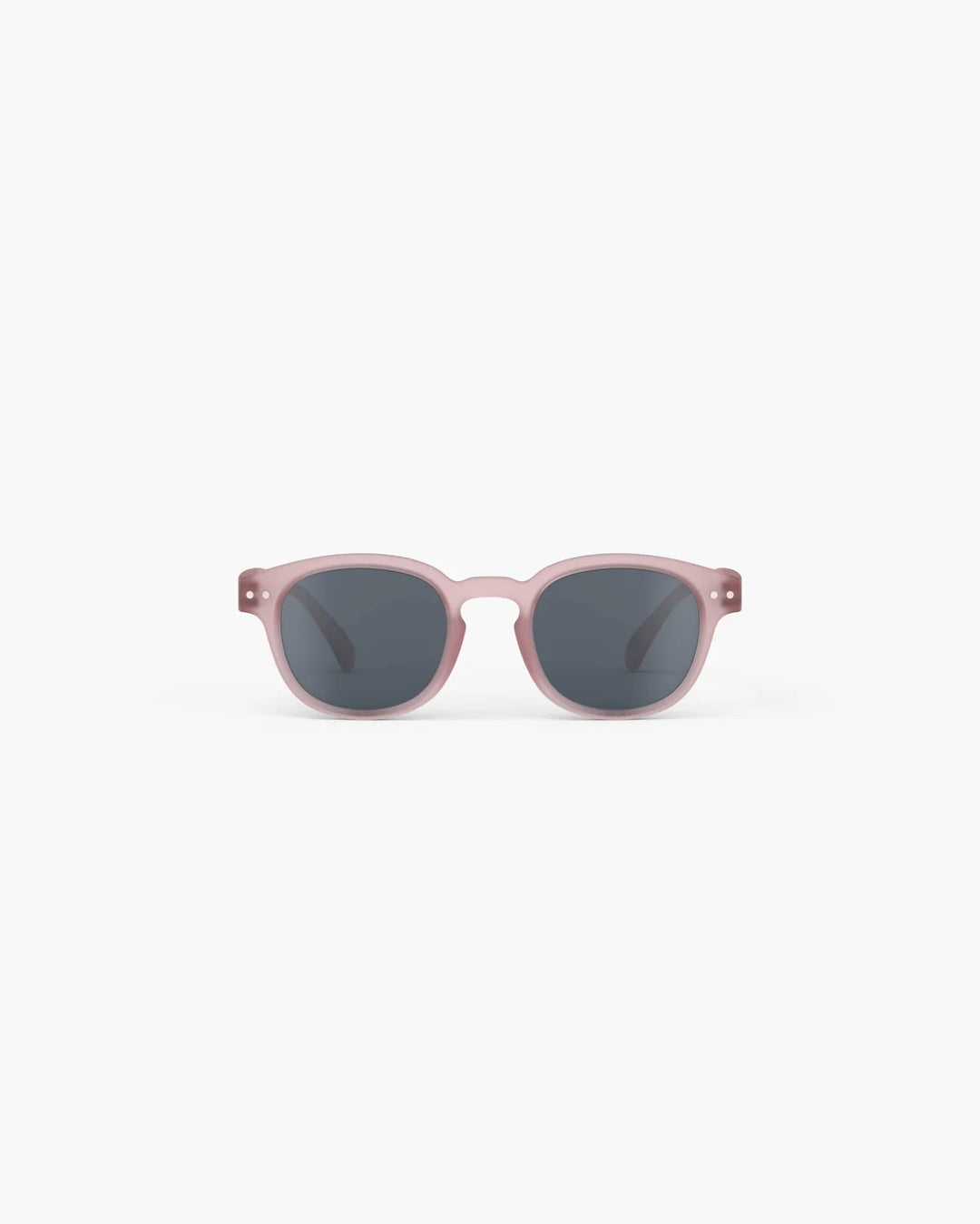 IZIPIZI CHILD #C Pink polarized kids sunglasses with soft-touch pale pink frame, grey-green lenses and 100% UV protection