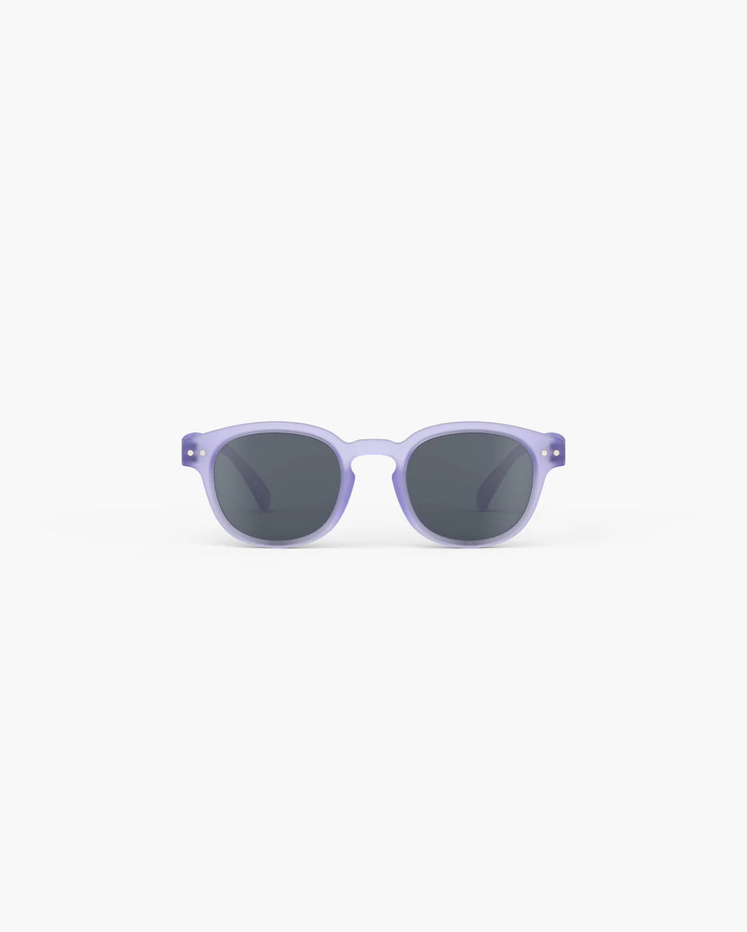 IZIPIZI CHILD #C Lavender polarized kids sunglasses with matte purple frame, grey-green lenses and 100% UV protection