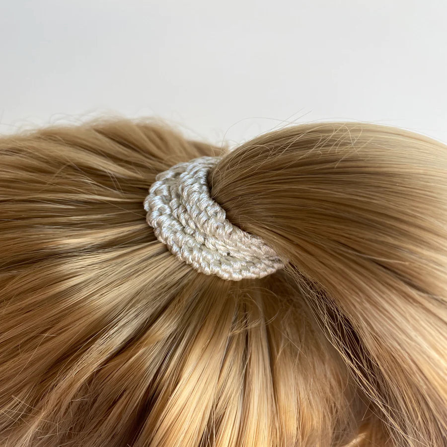 Hair Ties Ivory Glitter - المرن