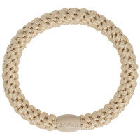 kknekki soft hair ties in light beige for gentle hold
