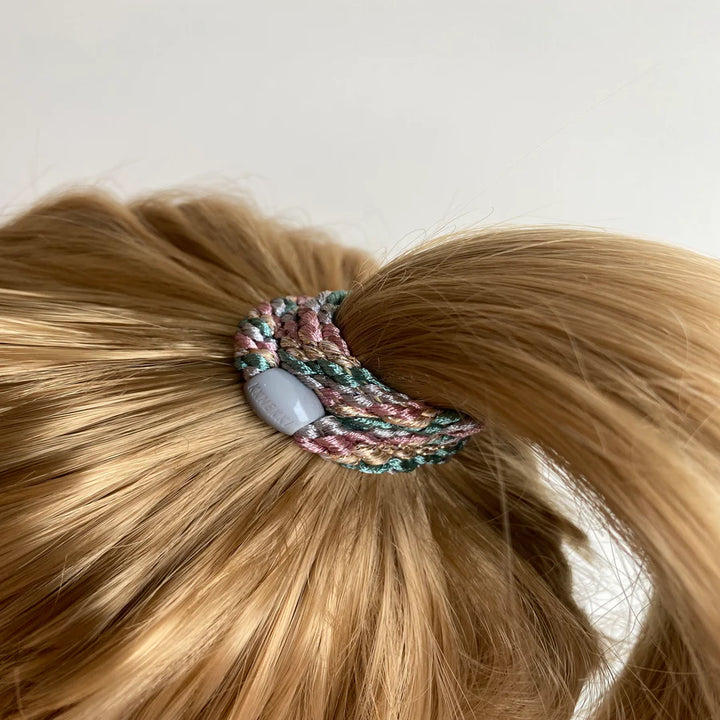 Hair Ties Faded Green Pink Glitter - المرن