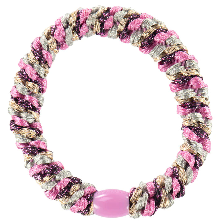 Hair Ties Mix Pink Glitter - المرن