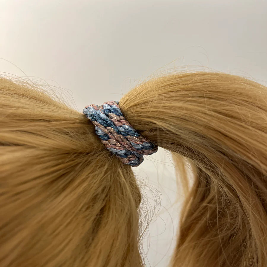 Hair Ties Mix Seablue Glitter - المرن