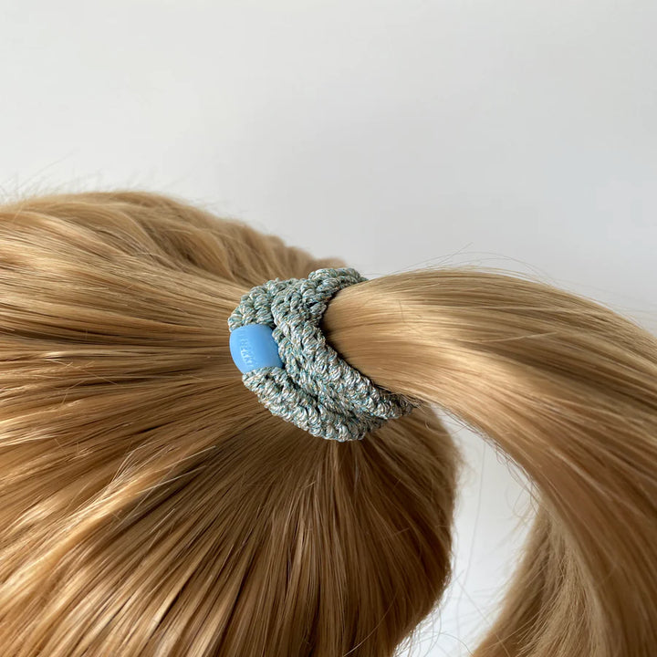 Hair Ties Sparkle Blue Glitter - المرن