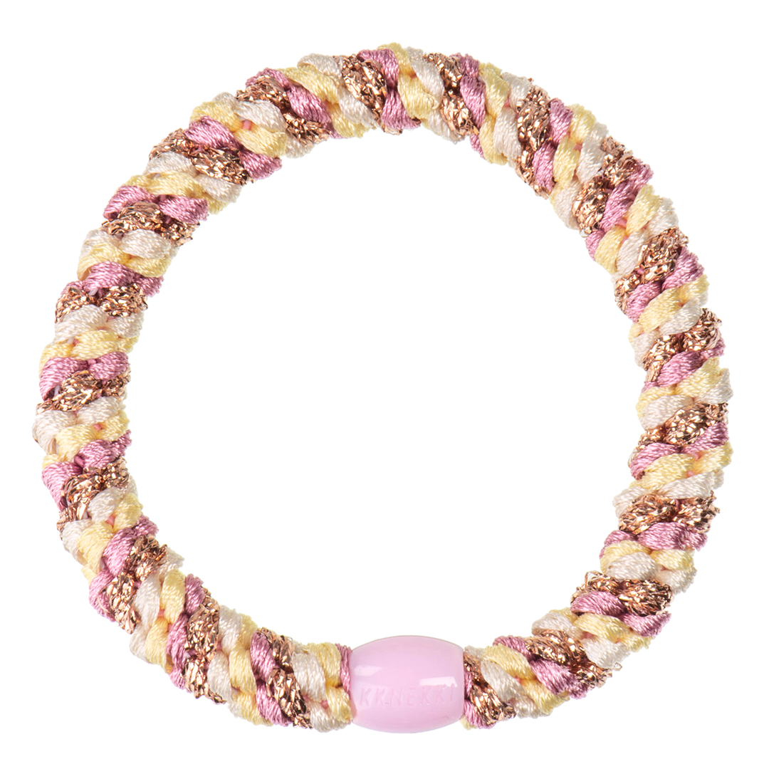 Hair Ties Mix Old Pink Yellow Glitter - المرن
