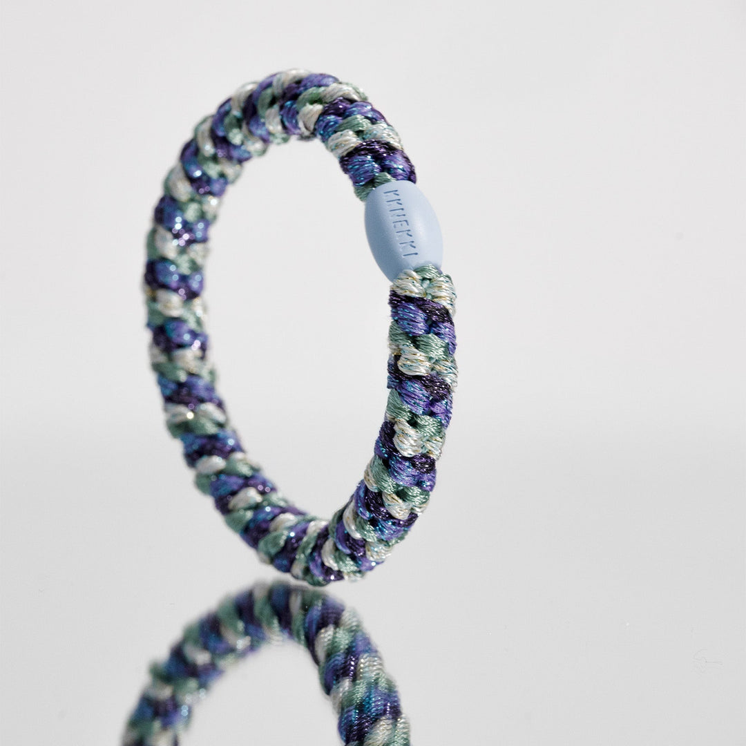 Hair Ties Mix Purple Faded Green Glitter - المرن