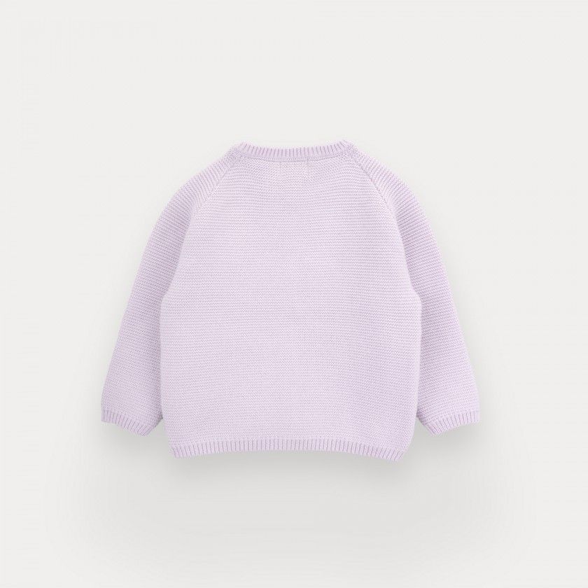 girl organic cotton cardigan purple
