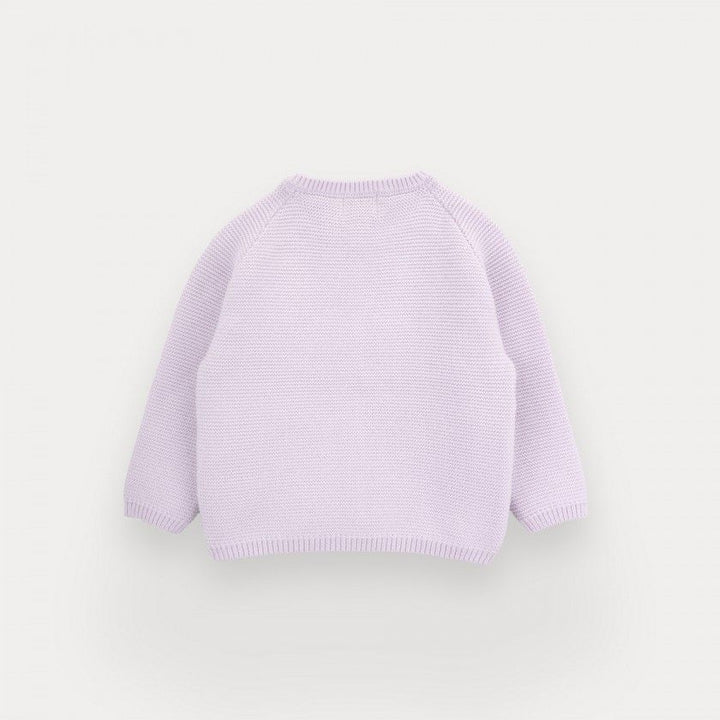 girl organic cotton cardigan purple
