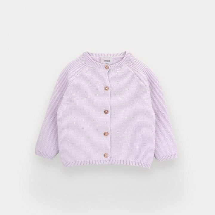 girl organic cotton cardigan purple
