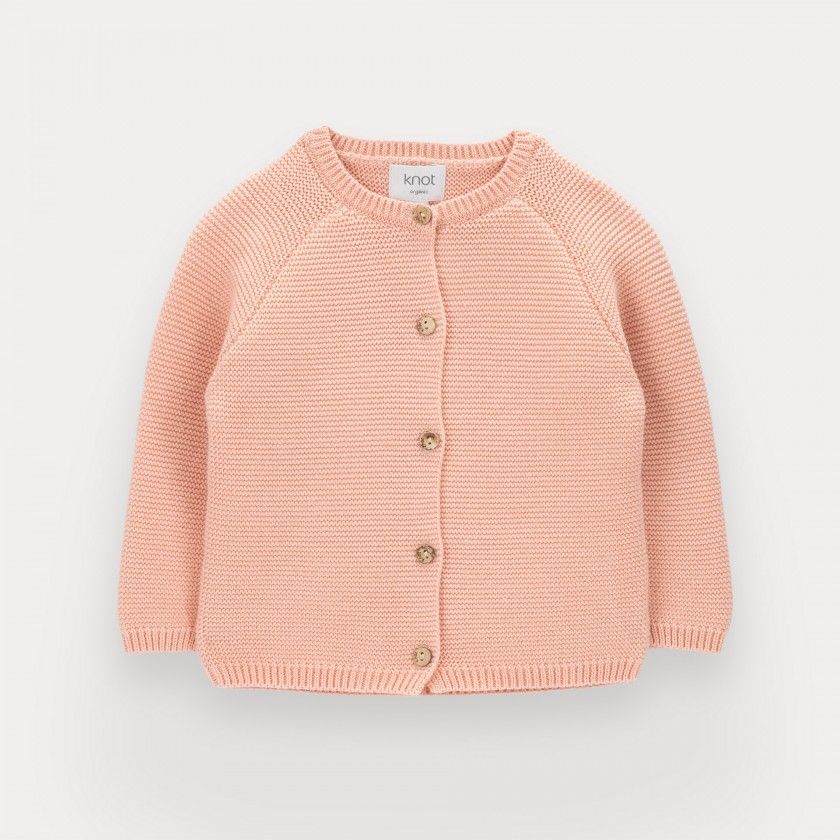 girl organic cotton cardigan pastel
