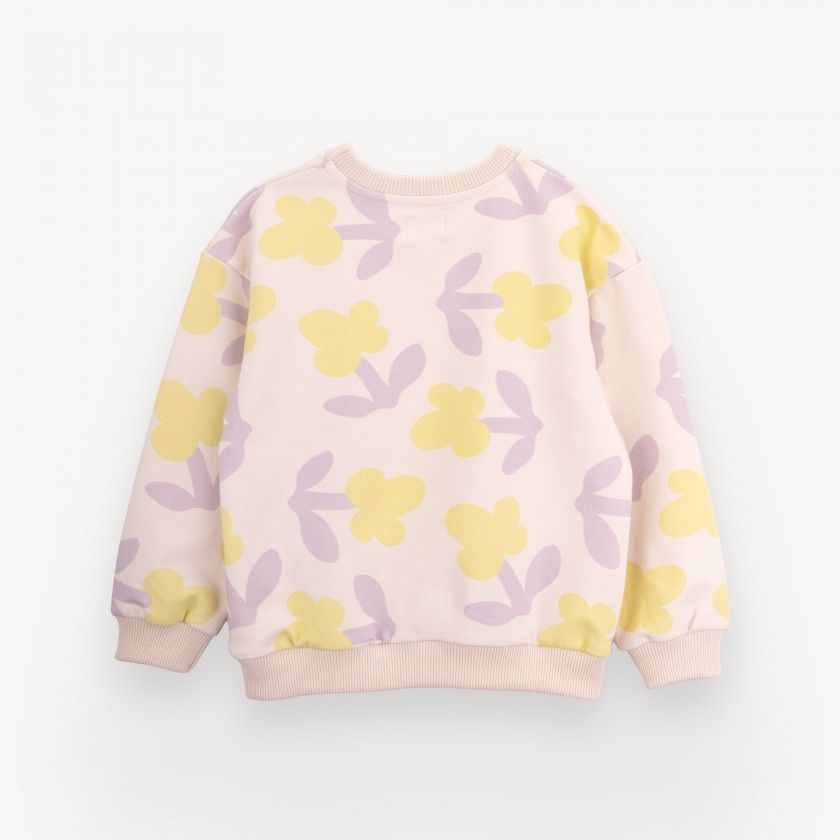 girl cotton sweatshirt floral pastel

