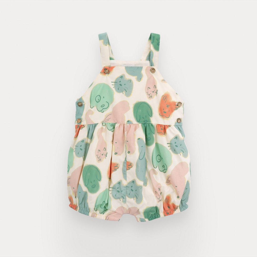 baby romper pastel animal print cotton

