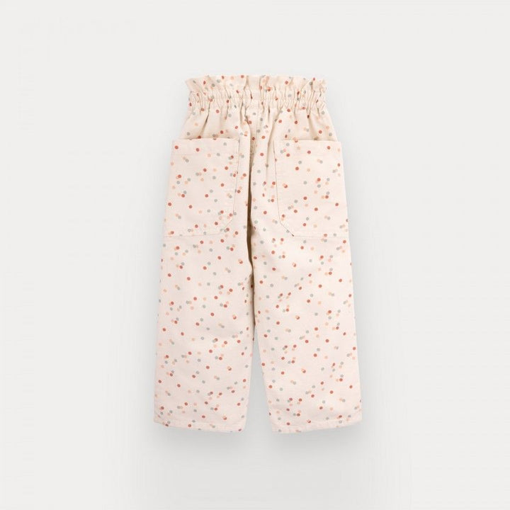 girls cotton canvas pants playful dots
