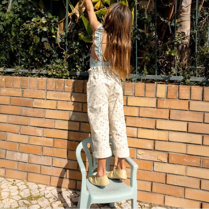 girls cotton canvas pants playful dots
