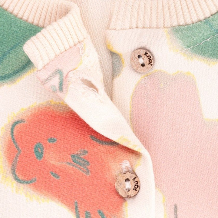baby pastel animal print cotton sweatshirt
