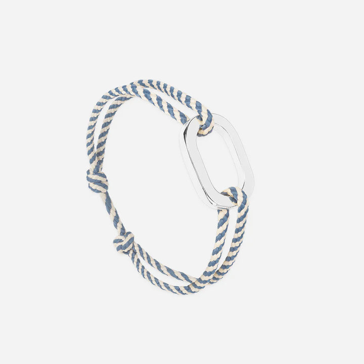 Le Vent à la Française Darse bracelet with a cord and silver buckle
