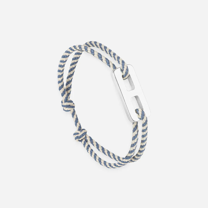 Le Vent à la Française Véora bracelet with a cord and silver buckle
