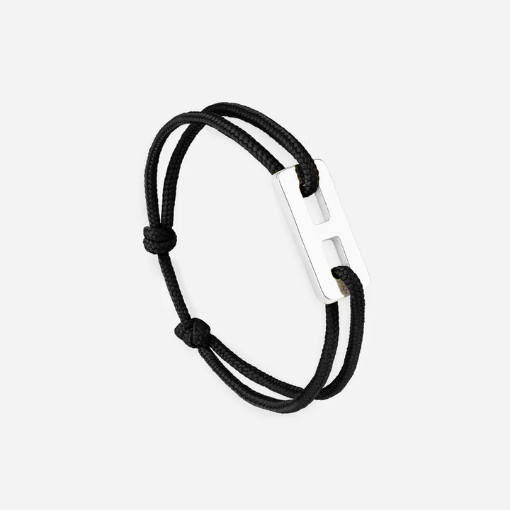 Le Vent à la Française Véora bracelet with a cord and silver buckle
