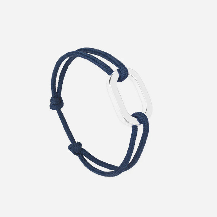 Le Vent à la Française Darse bracelet with a cord and silver buckle
